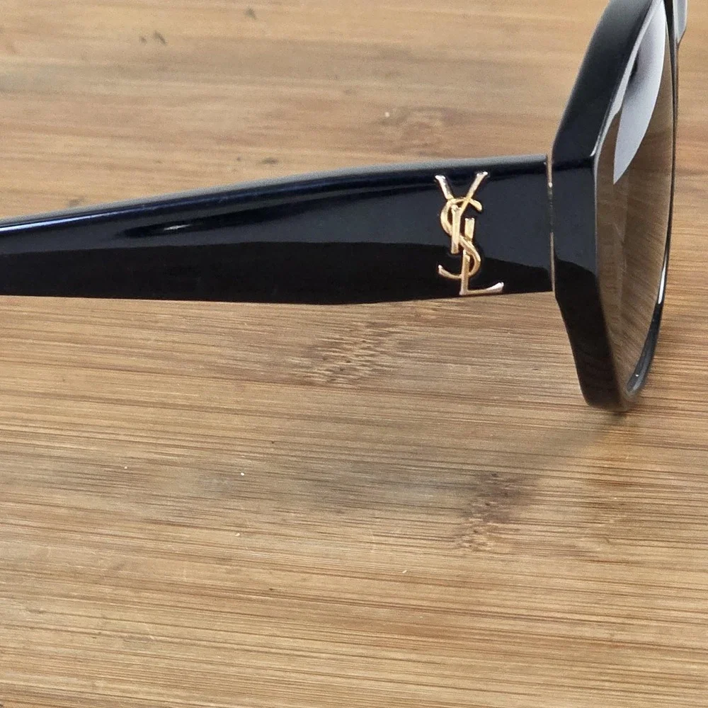 Saint Laurent SL M8/FN Sunglasses Womens 57-15 Black Gray Cat Eye Gradient Japan - Picture 9 of 16